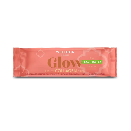 Peach Ice Tea Beauty Collagen Drink, Wellexir Glow - 1 stk.