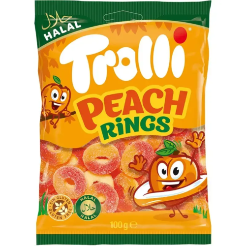Peach Rings, Trolli 100 gr (Halalversion)