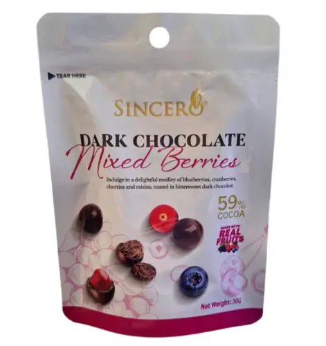 Dark Chocolate Mixed Berries, Sincero 30g