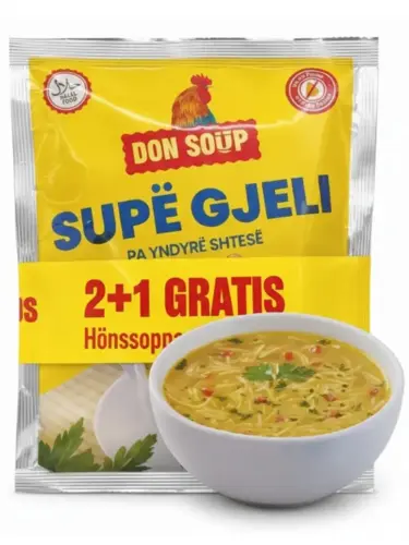 Halal Hønsekød Suppe med nudler, Don Soup 3x60g.