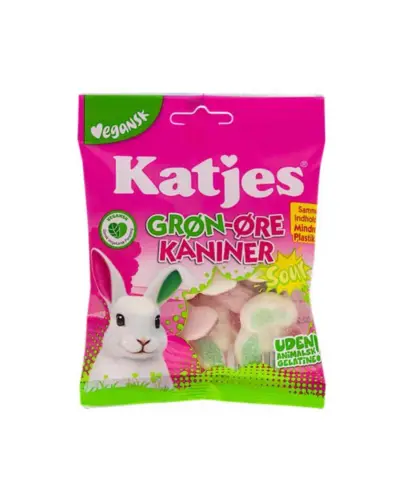 Katjes grøn øre kaniner sour, 75g