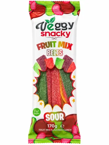 Fruit Mix Sour Belts - Veggy Snacky - 170 g