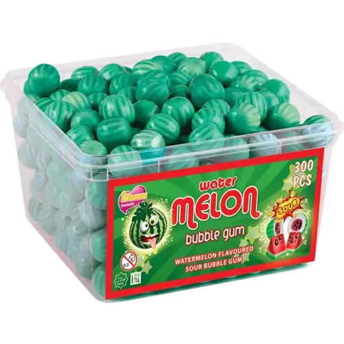 Watermelon Flavoured Sour Bubble Gum - ilham sweets - 1500g