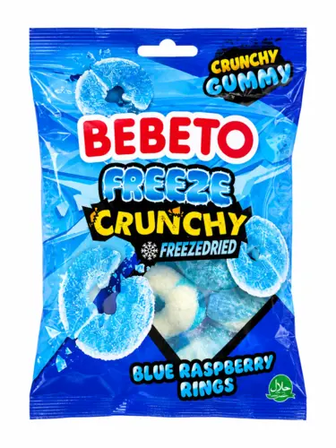 bebeto freeze crunchy, Blue rasberry, 35g