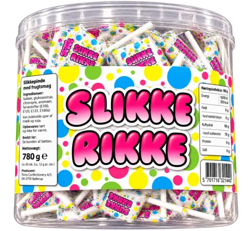 Slikkepinde, Slikke Rikke, 780g