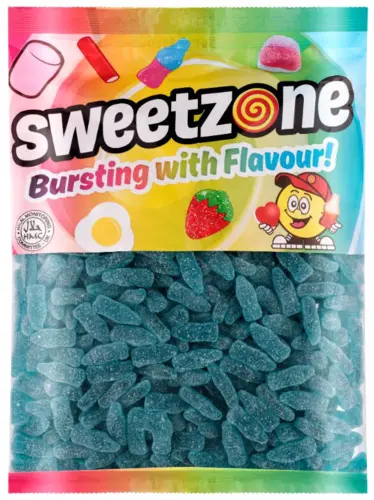Fizzy Blue Raspberry Bottles Sweetzone 1kg