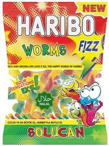 Worms fizz Haribo 70g