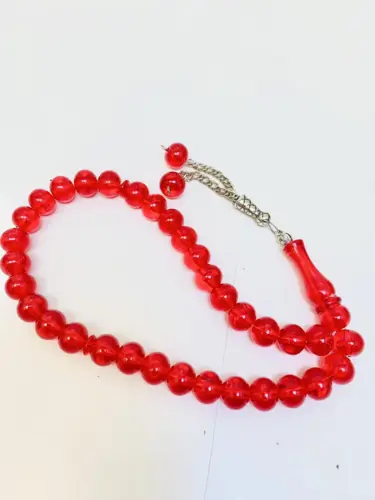 Rød Tasbeeh (33 perler)