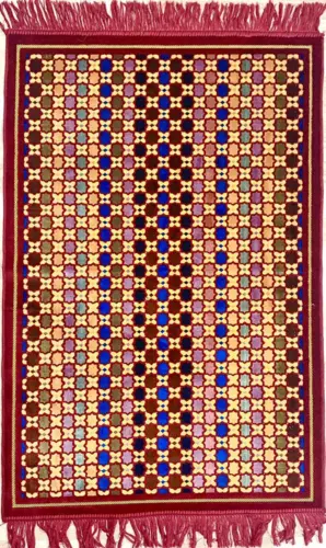 Mosaik Bedetæppe Rød