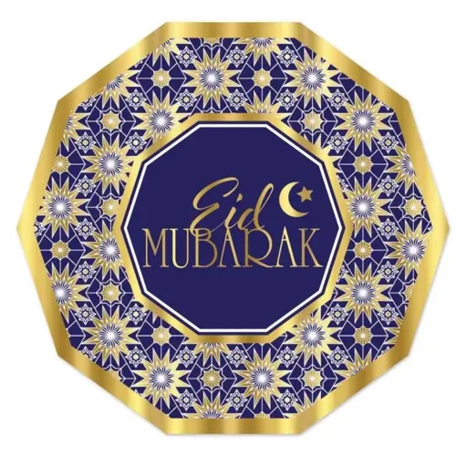 Eid Mubarak Tallerkener med Guldkant