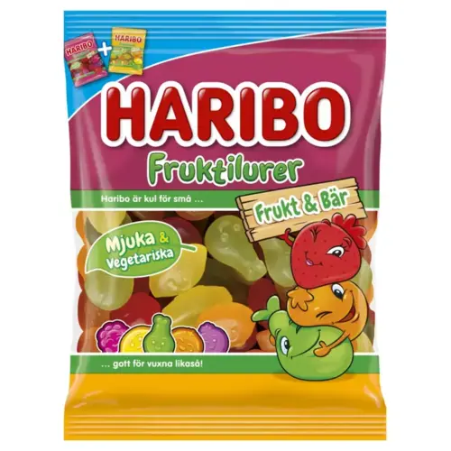 Haribo Fruktilurer Frugt og Bær (80 gr)