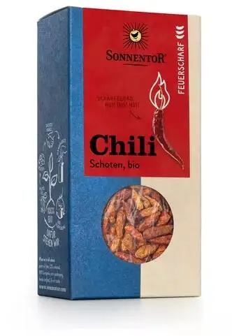 Chili - Mega Hot hel økologisk - Sonnentor  25g