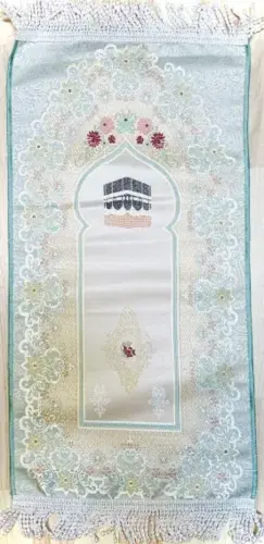 Luksus Kaaba bedetæppe i lyseblå