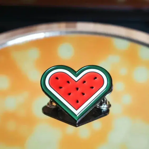 Palestine Badge Watermelon Heart