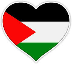 Palæstina Klistermærke Hjerte 5 stk