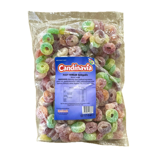 Frugtjuice Fizzy Rings, Candinavia, 1kg