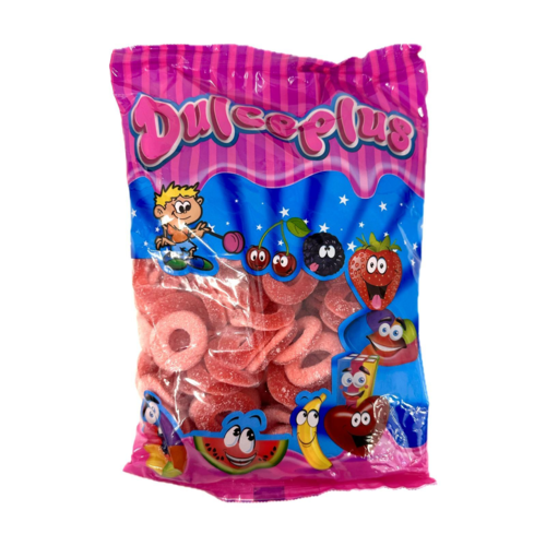 Sour strawberry rings, dulceplus, 1kg