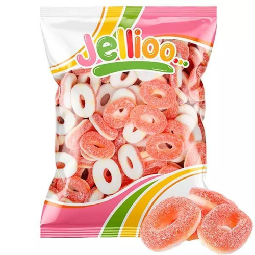 Jellioo sour peach rings 1 kg