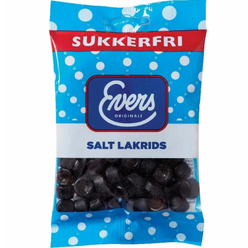 Evers Salt Lakrids Sukkerfri 70 g