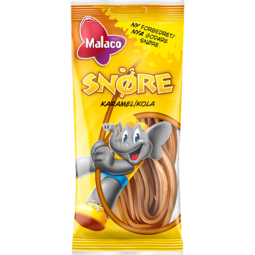 Snøre Karamel/Cola Malaco 94g