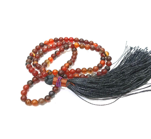 Dark Sort Agate Sten Tasbih 99 Perler