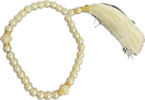 White Pearl Tasbih 33 Perler