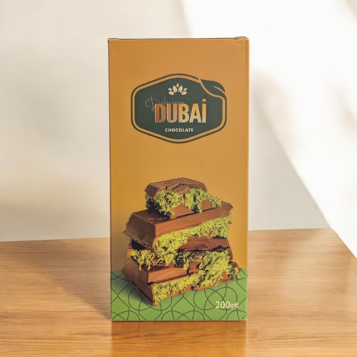 Luksus Dubai Chokolade 200g med Knafeh og Pistacie creme