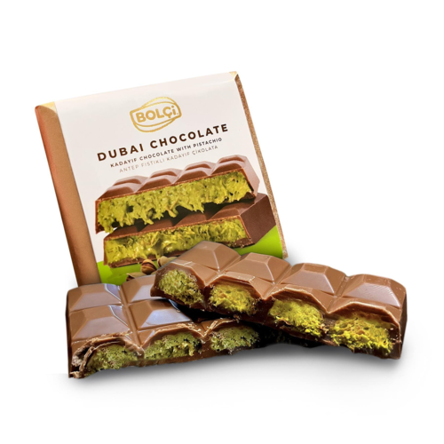 Dubai Chokolade med Pistaciecreme & Kunafa-fyld – Bolci 65g