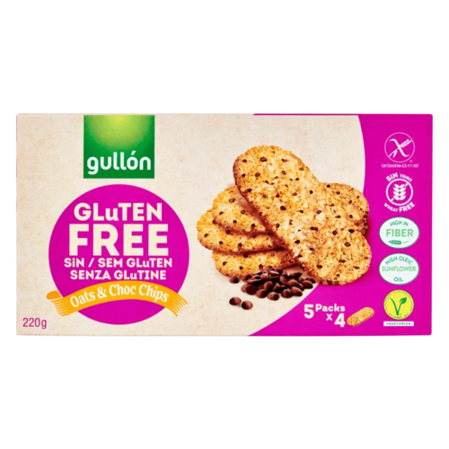 Glutenfri - Havregryn & Chokoladestykker Gullon 220g