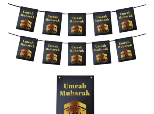 Umrah Mubarak Banner med Kaaba