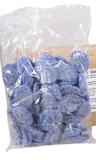 Sour Blue Raspberry, S-Mærke 500 gr