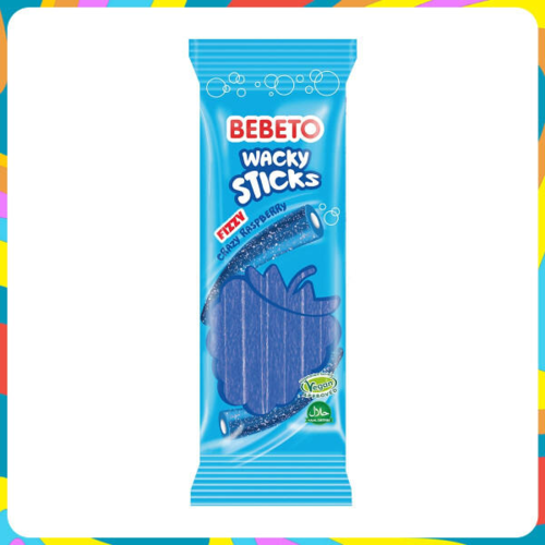 Wacky Sticks Fizzy Raspberry, Bebeto, 180 gr (bedst før 10/2025)