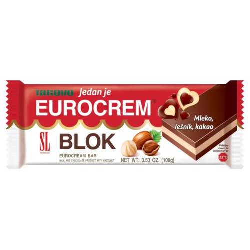 Chokoladebar, Eurocrem 100g