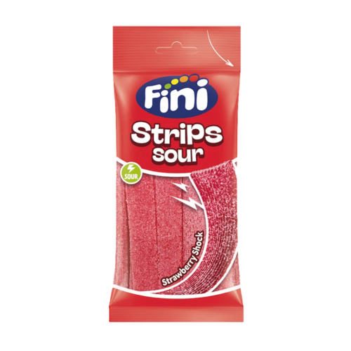 Strips Sour Jordbær, Fini 75g
