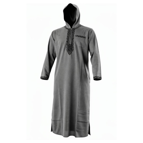 Grå thobe med huva