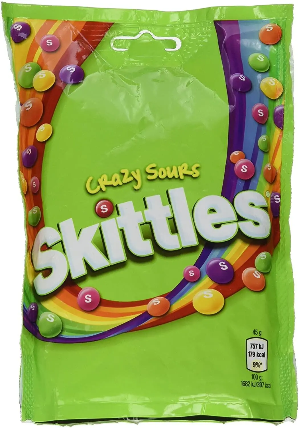 Køb Crazy Sours Skittles 174g - 30,00 DKK,-