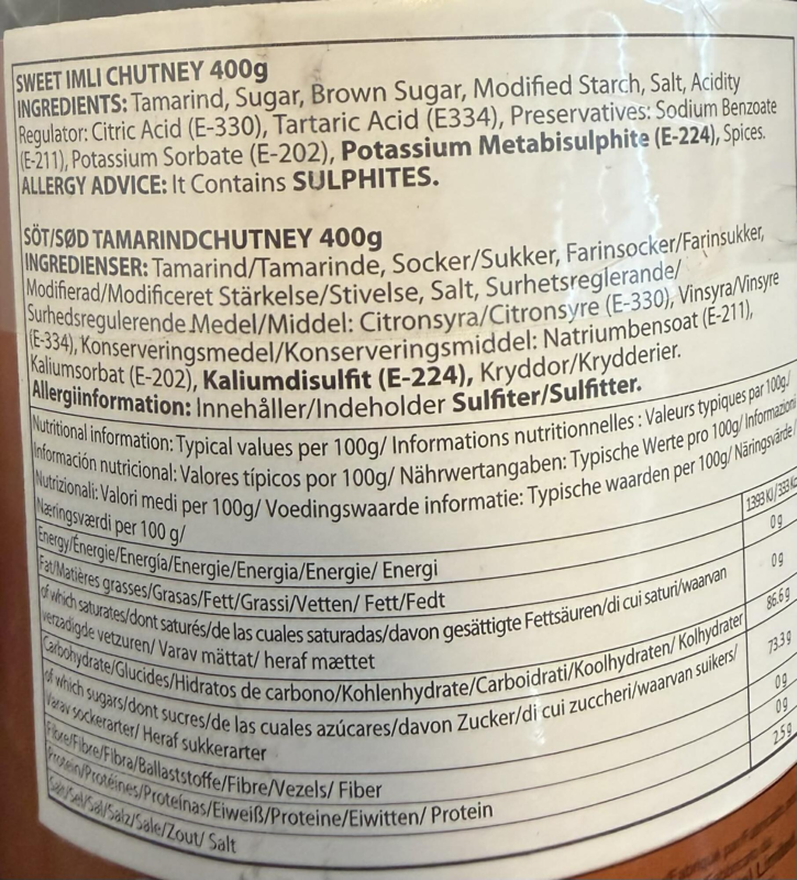 SWEET IMLI CHUTNEY AHMED FOODS 400G