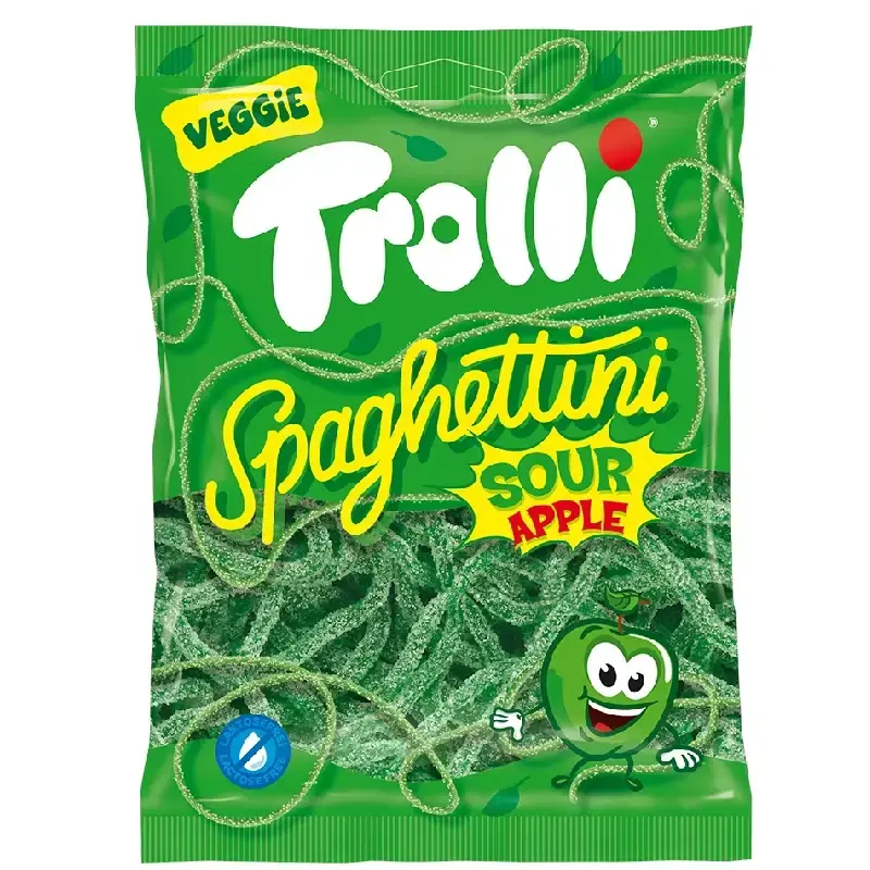 Spaghettini Sour Apple, Trolli 100g