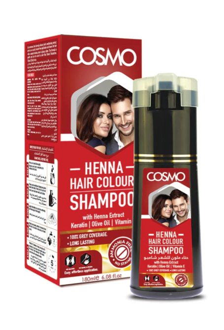 Cosmo Hårfarve Shampoo 180ml- Henna