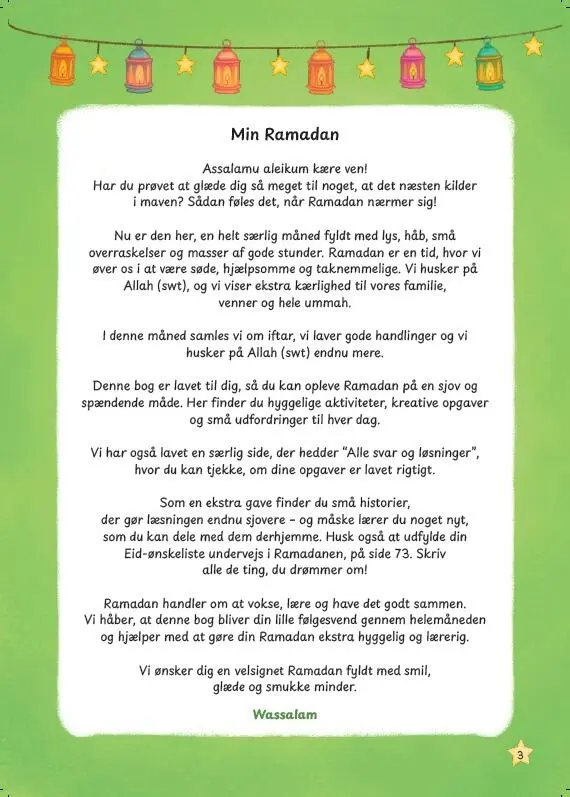 Min Ramadan Aktivitetsbog 2026 (Diyanet)