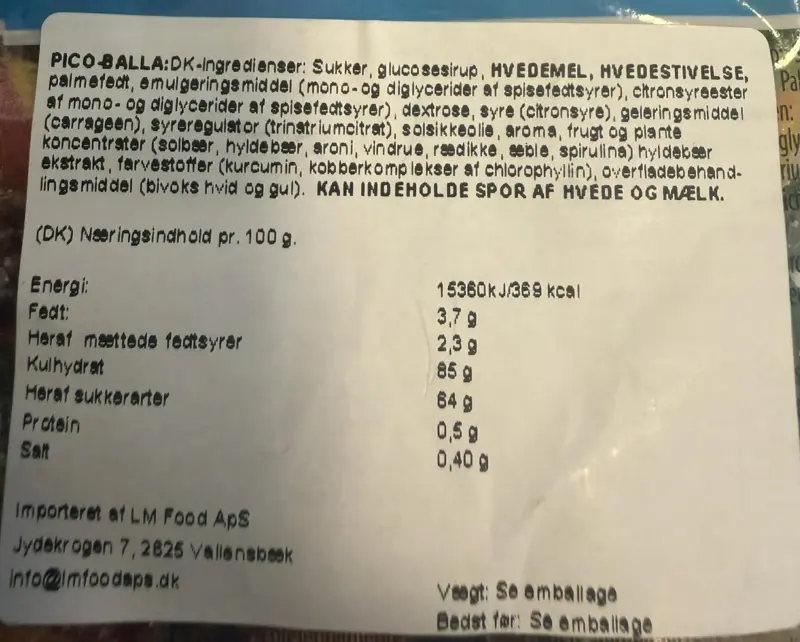 Pico-Balla Sauer Haribo 160g (Vegan)