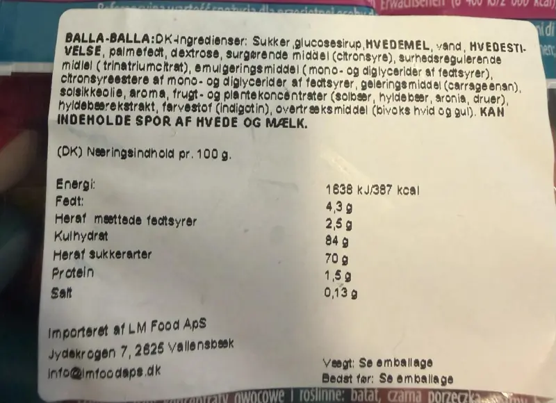 Balla- Balla Haribo 160g (Veggie)