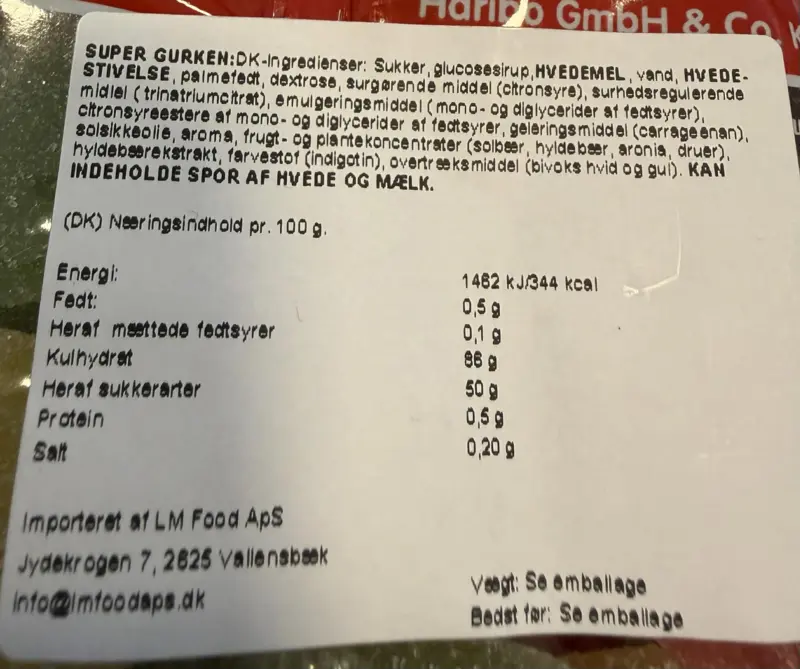 Super Gurken Haribo 175g (Vegan)