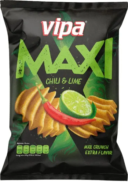 Chips Med Chili og Lime, Vipa Maxi 115g