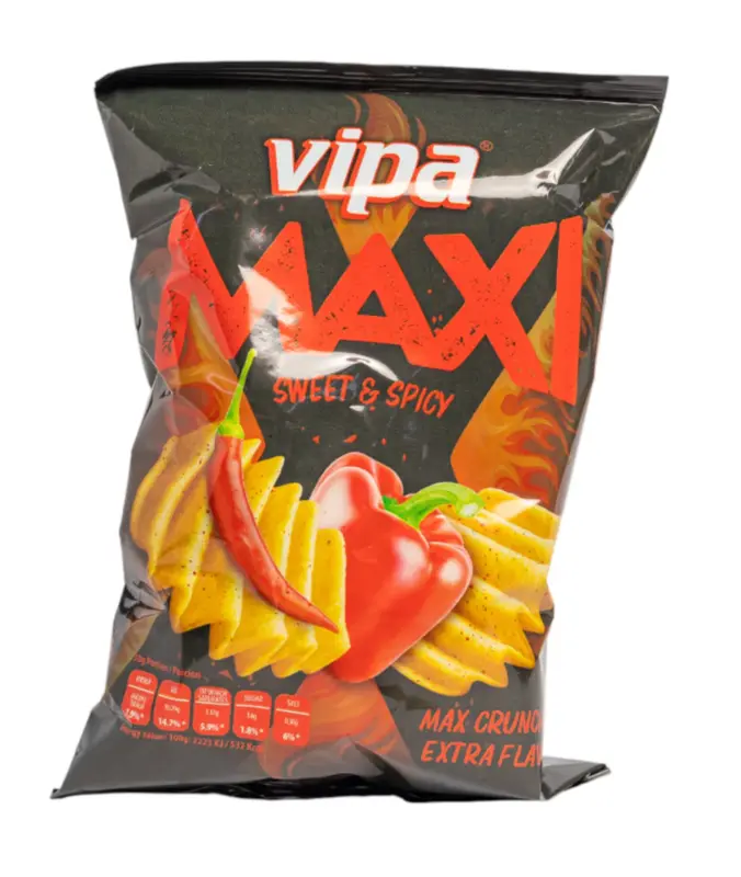 Chips med sød og krydret smag,Vipa Maxi 115g