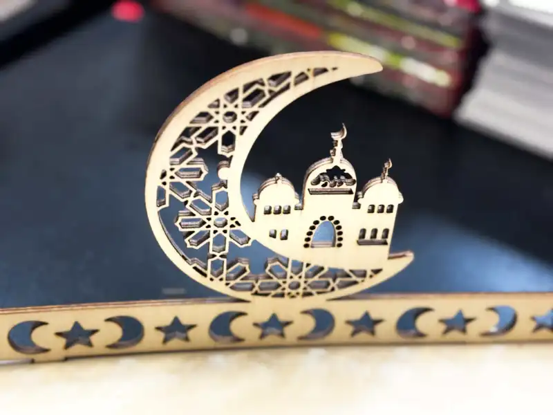 Eid og Ramadan Serveringsbakker i Træ, 2 stk