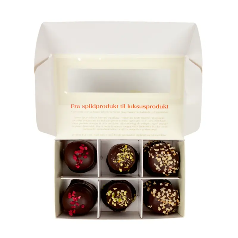 Flødeboller med Mokka, Passionsfrugt og Solbær (Glutenfri og Laktosefri), Glean 6 stk.