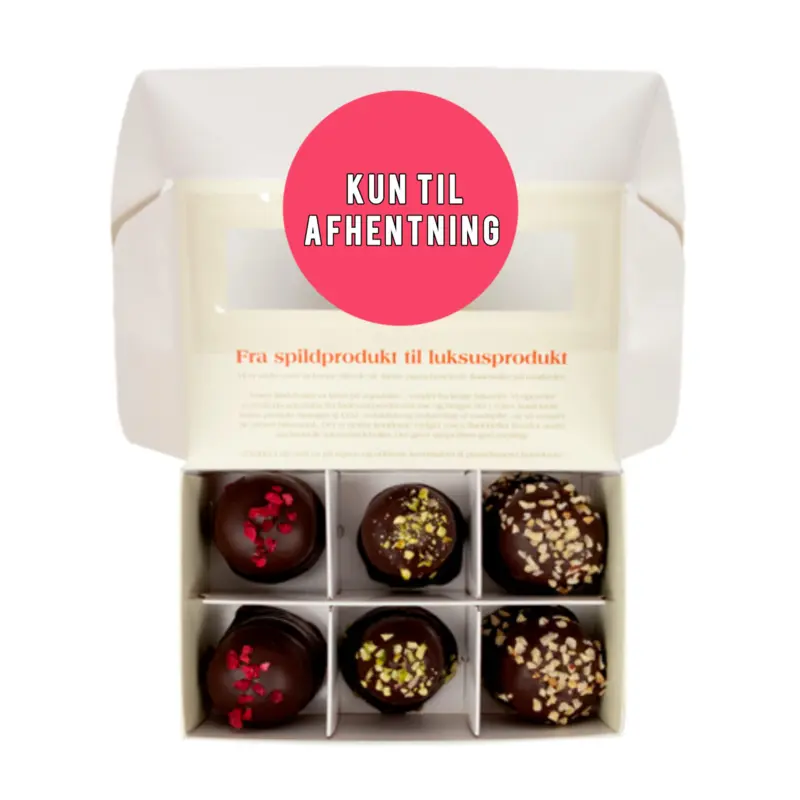 Flødeboller med Mokka, Passionsfrugt og Solbær (Glutenfri og Laktosefri), Glean 6 stk.