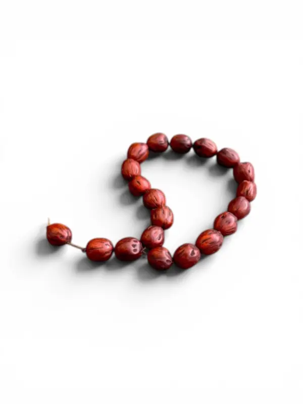 Håndlavet Tasbih med 33 Perler i Enebær Træ