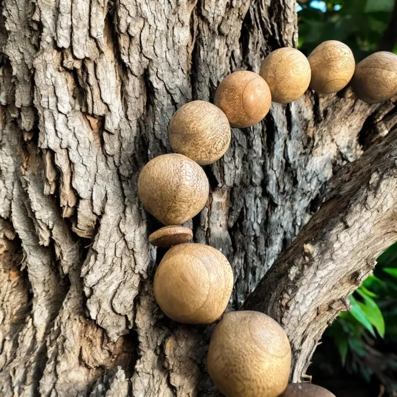 Håndlavet Tasbih med 33 Perler i Oliven Træ